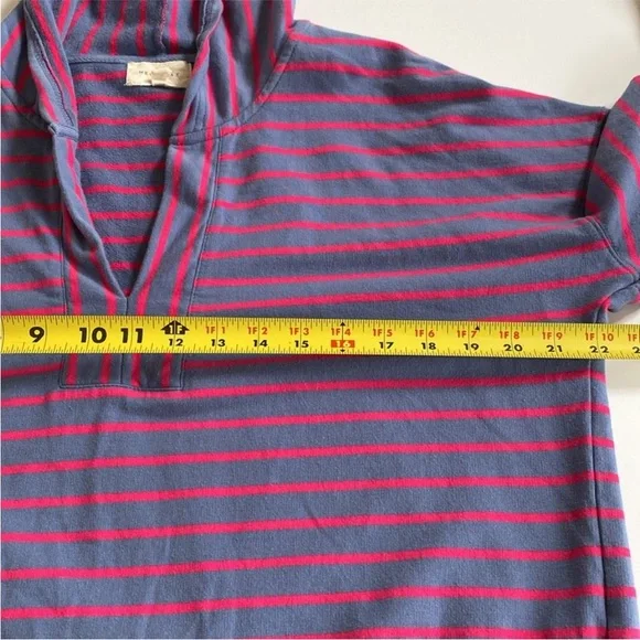 Melloday MELLODAY Women’s Top Striped Cotton Hooded Sweatshirt Hoodie size Large - Picture 7 of 12